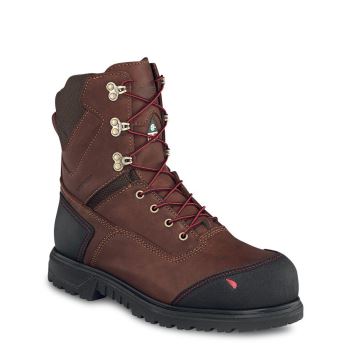 Red Wing Brnr XP 8-inch Waterproof CSA Safety Toe Mens Safety Boots Dark Brown - Style 3524